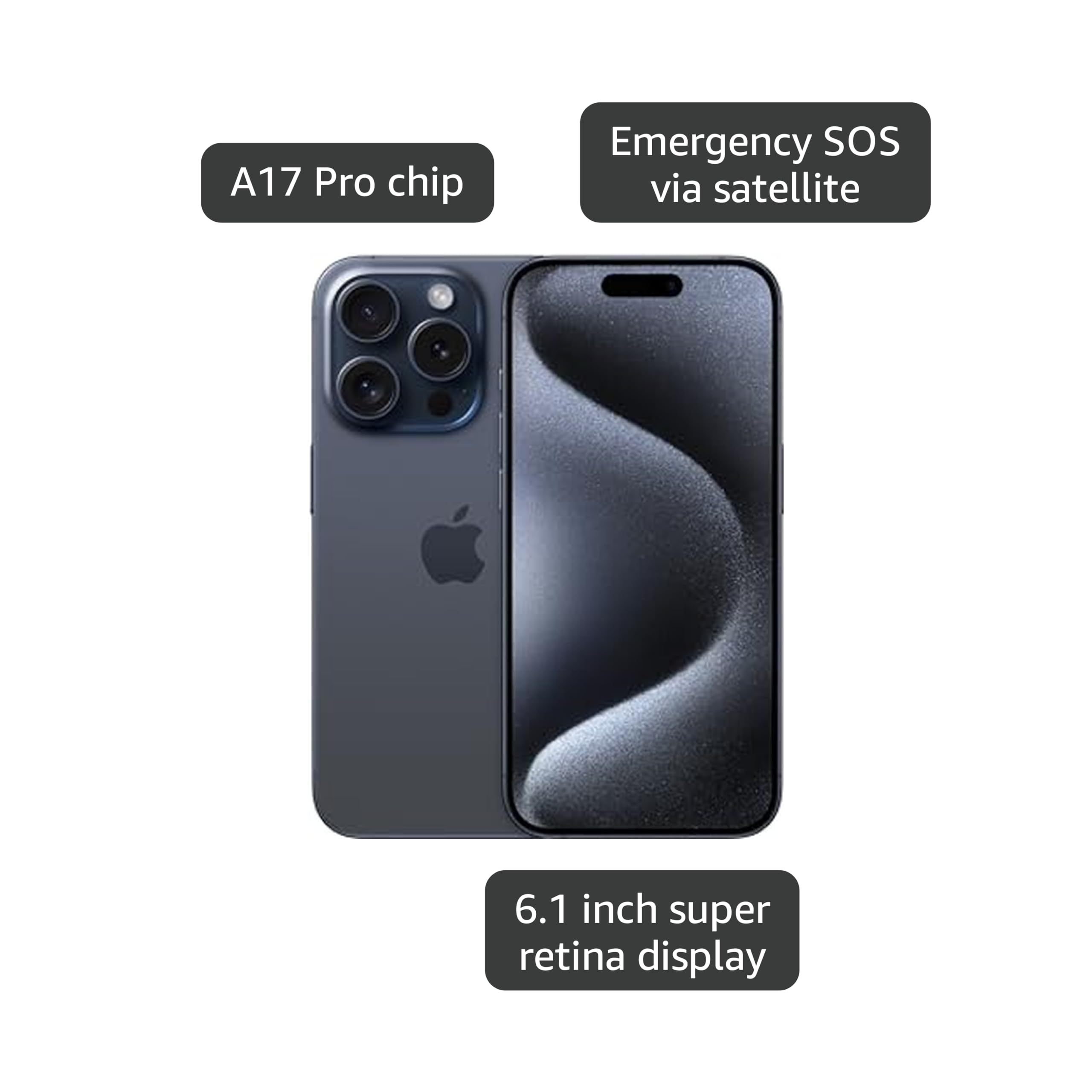 Amazon.com: Apple iPhone 15 Pro, 256GB, Blue Titanium - T-Mobile